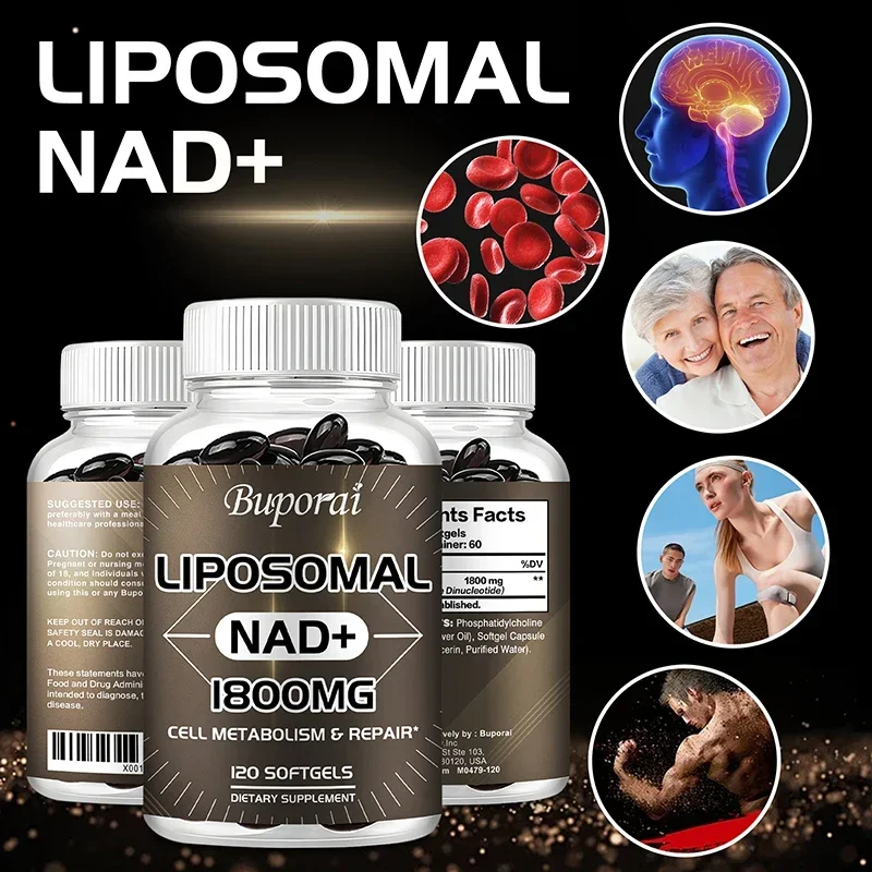 Liposomal NAD+ Supplement – Boost Cellular Energy, Enhance Endurance, Promote Healthy Aging & Brain Function | High Absorption Formula for Men & Women