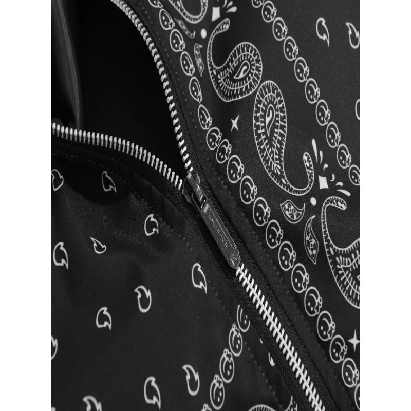 Luxury Men's Silk Jacket – Retro Print, Lightweight, Spring/Autumn Style