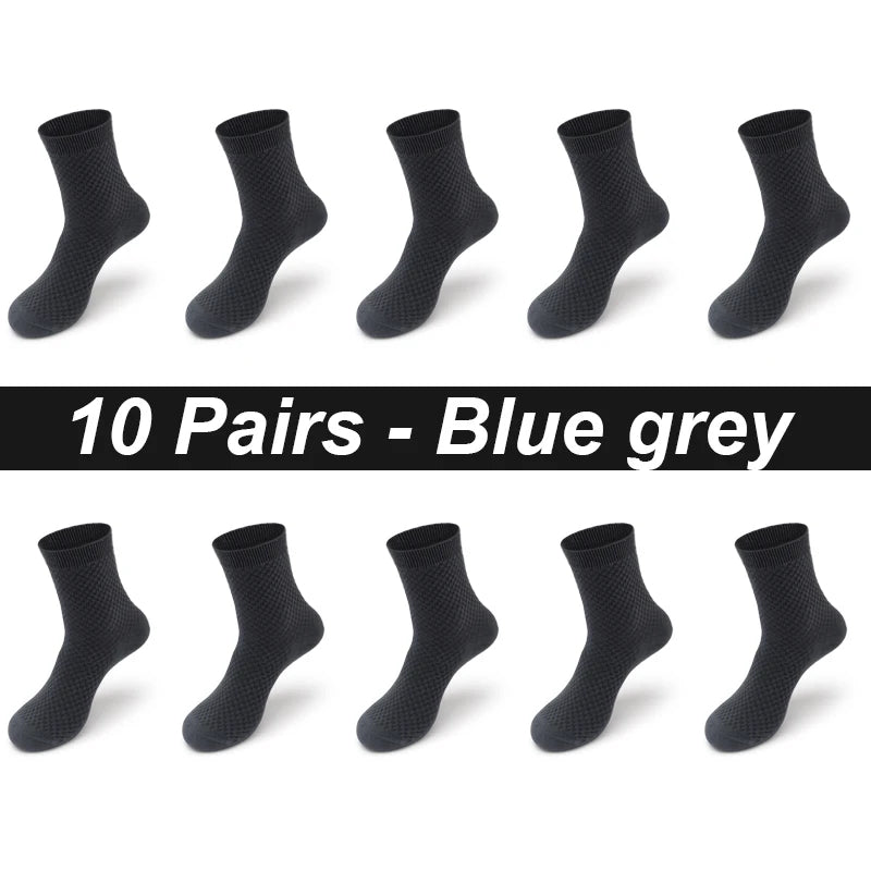 Men’s Bamboo Dress Socks – 10 Pairs, Breathable
