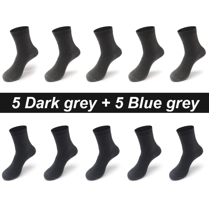 Men’s Bamboo Dress Socks – 10 Pairs, Breathable