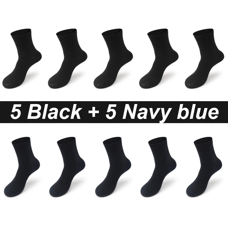 Men’s Bamboo Dress Socks – 10 Pairs, Breathable