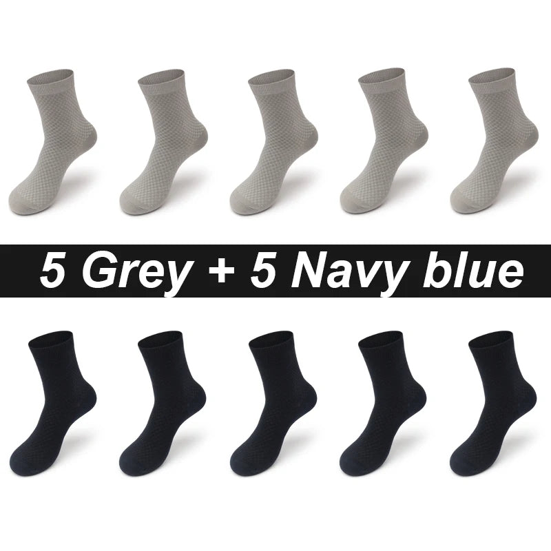 Men’s Bamboo Dress Socks – 10 Pairs, Breathable