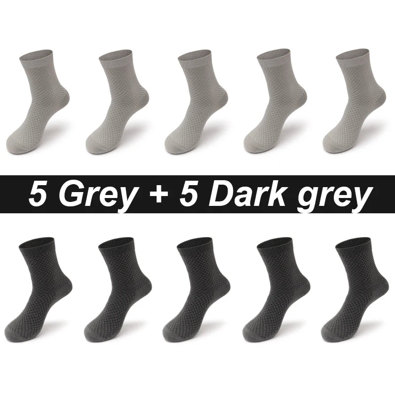 Men’s Bamboo Dress Socks – 10 Pairs, Breathable