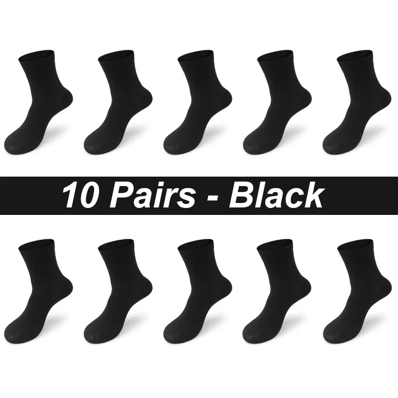 Men’s Bamboo Dress Socks – 10 Pairs, Breathable