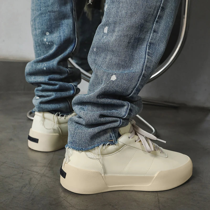 Men’s Breathable Lace‑Up Casual Sneakers, Lightweight Mesh Comfort