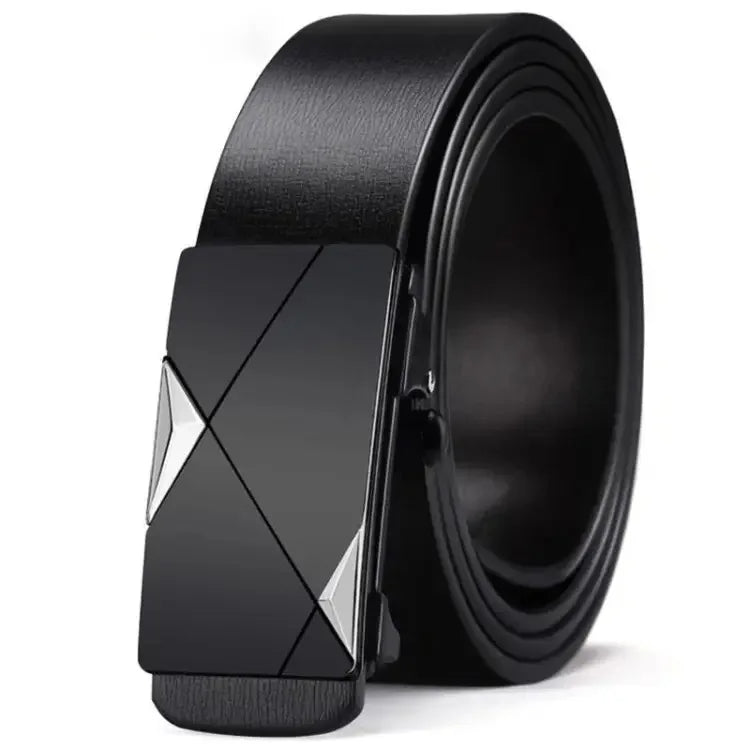 Men’s PU Leather Belt – Automatic Buckle, Casual & Business