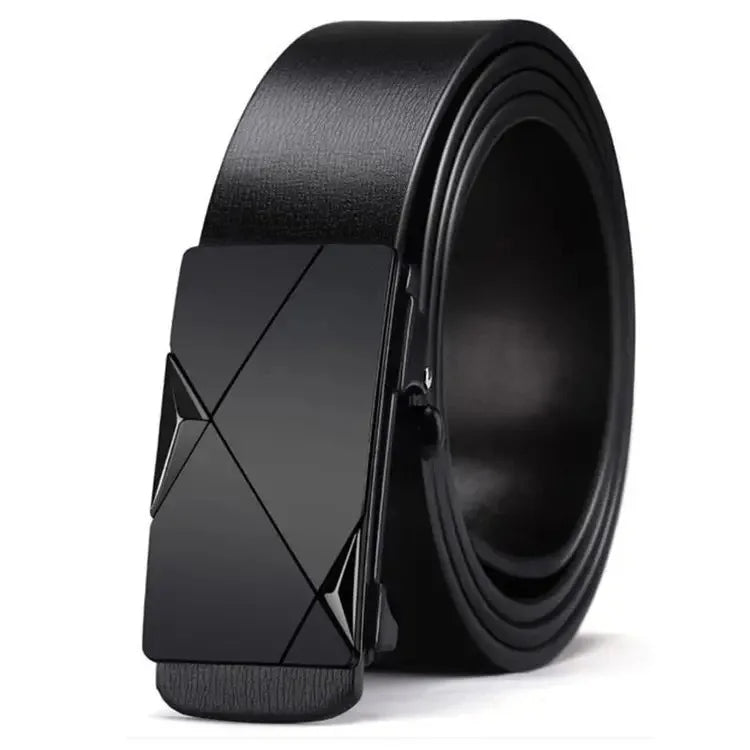 Men’s PU Leather Belt – Automatic Buckle, Casual & Business