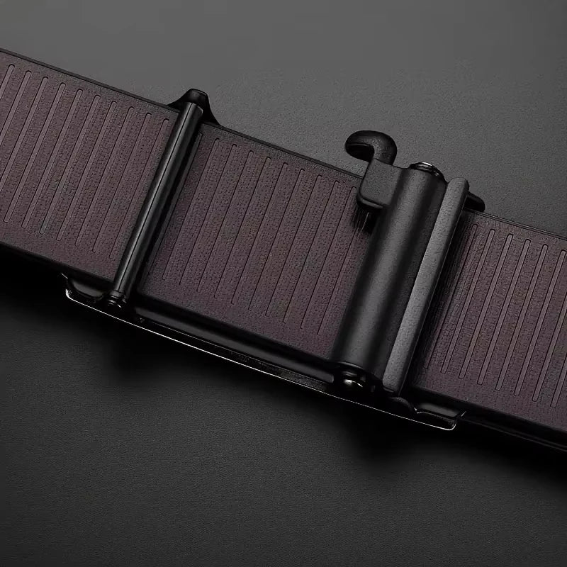 Men’s PU Leather Belt – Automatic Buckle, Casual & Business