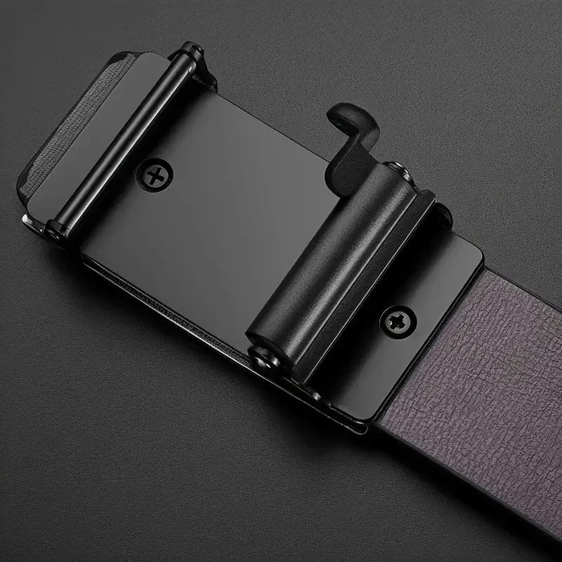Men’s PU Leather Belt – Automatic Buckle, Casual & Business