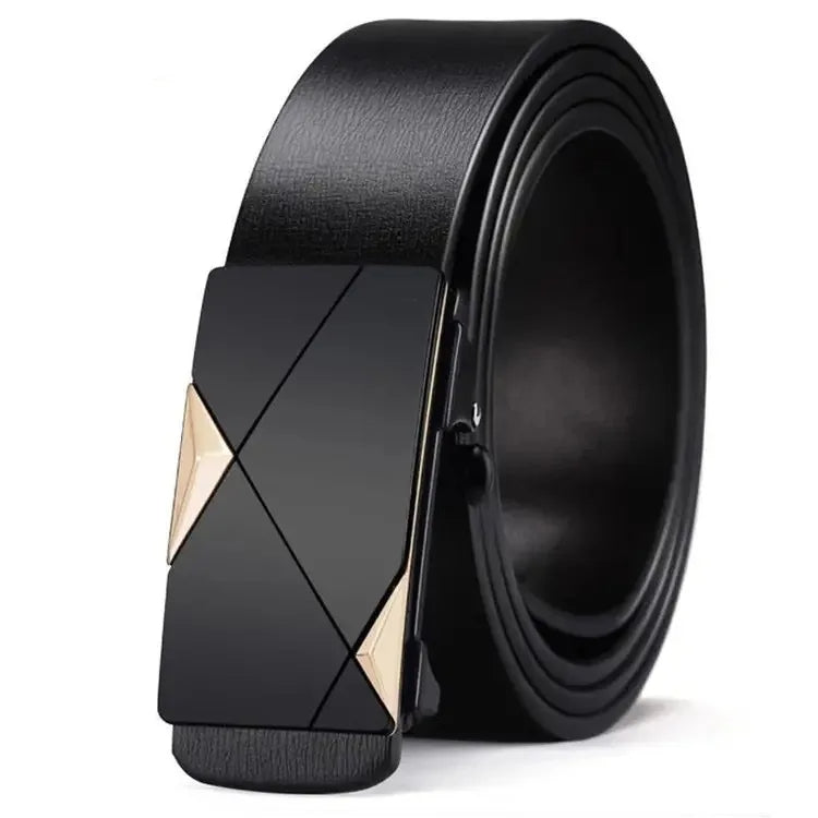Men’s PU Leather Belt – Automatic Buckle, Casual & Business