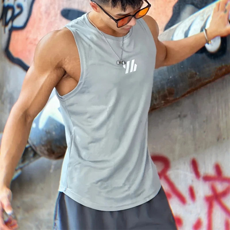 Men's Summer Mesh Gym Tank Top – Breathable, Sleeveless, Quick-Dry Fitness Vest