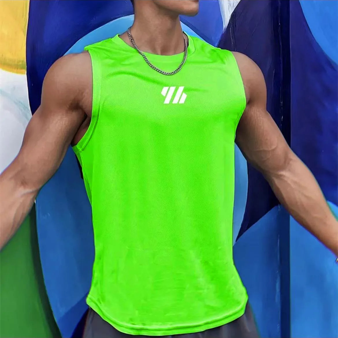 Men's Summer Mesh Gym Tank Top – Breathable, Sleeveless, Quick-Dry Fitness Vest
