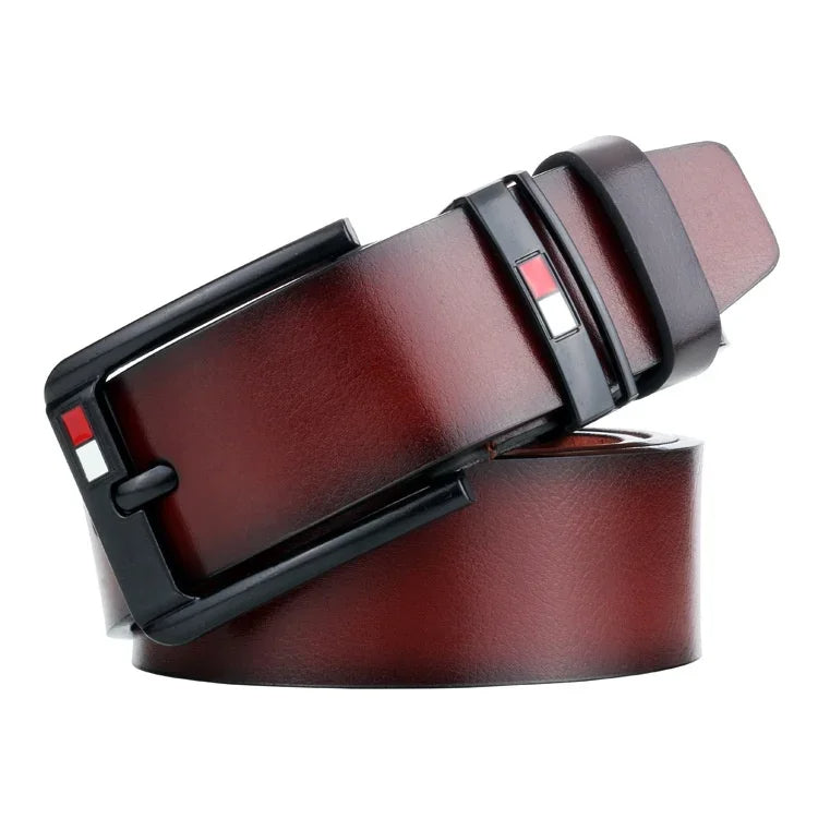 Men's PU Leather Belt – Alloy Buckle, Punk Style, Adjustable Fit