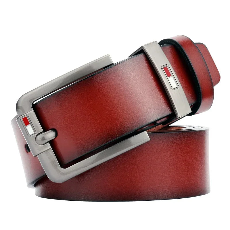 Men's PU Leather Belt – Alloy Buckle, Punk Style, Adjustable Fit