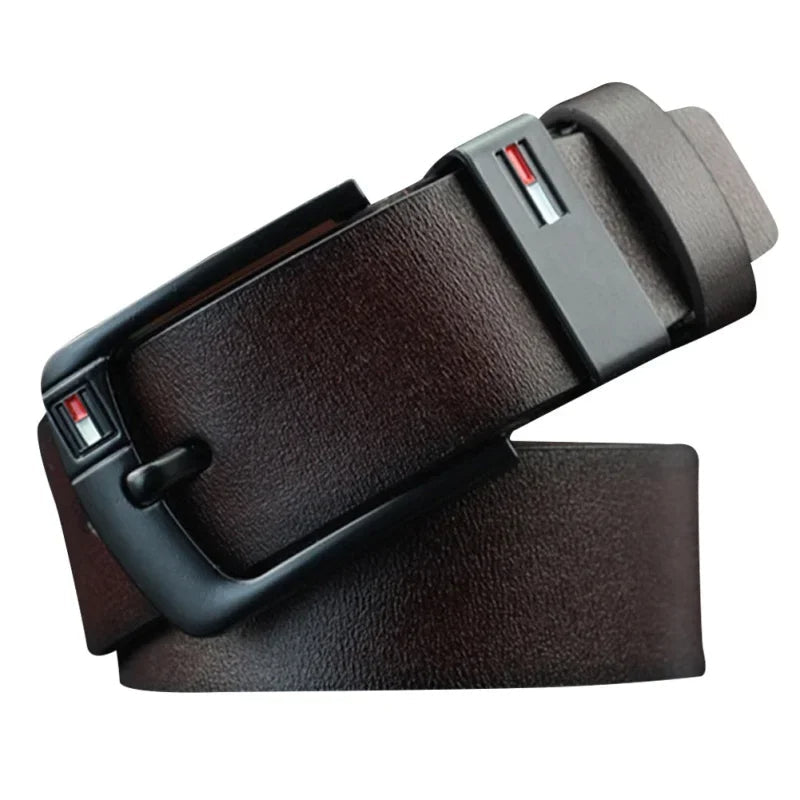 Men's PU Leather Belt – Alloy Buckle, Punk Style, Adjustable Fit
