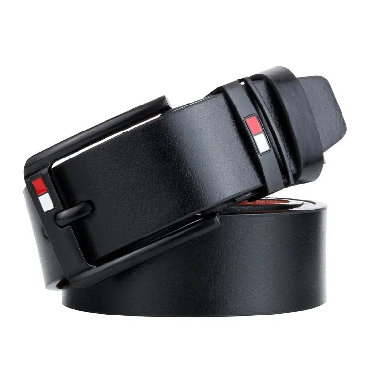 Men's PU Leather Belt – Alloy Buckle, Punk Style, Adjustable Fit