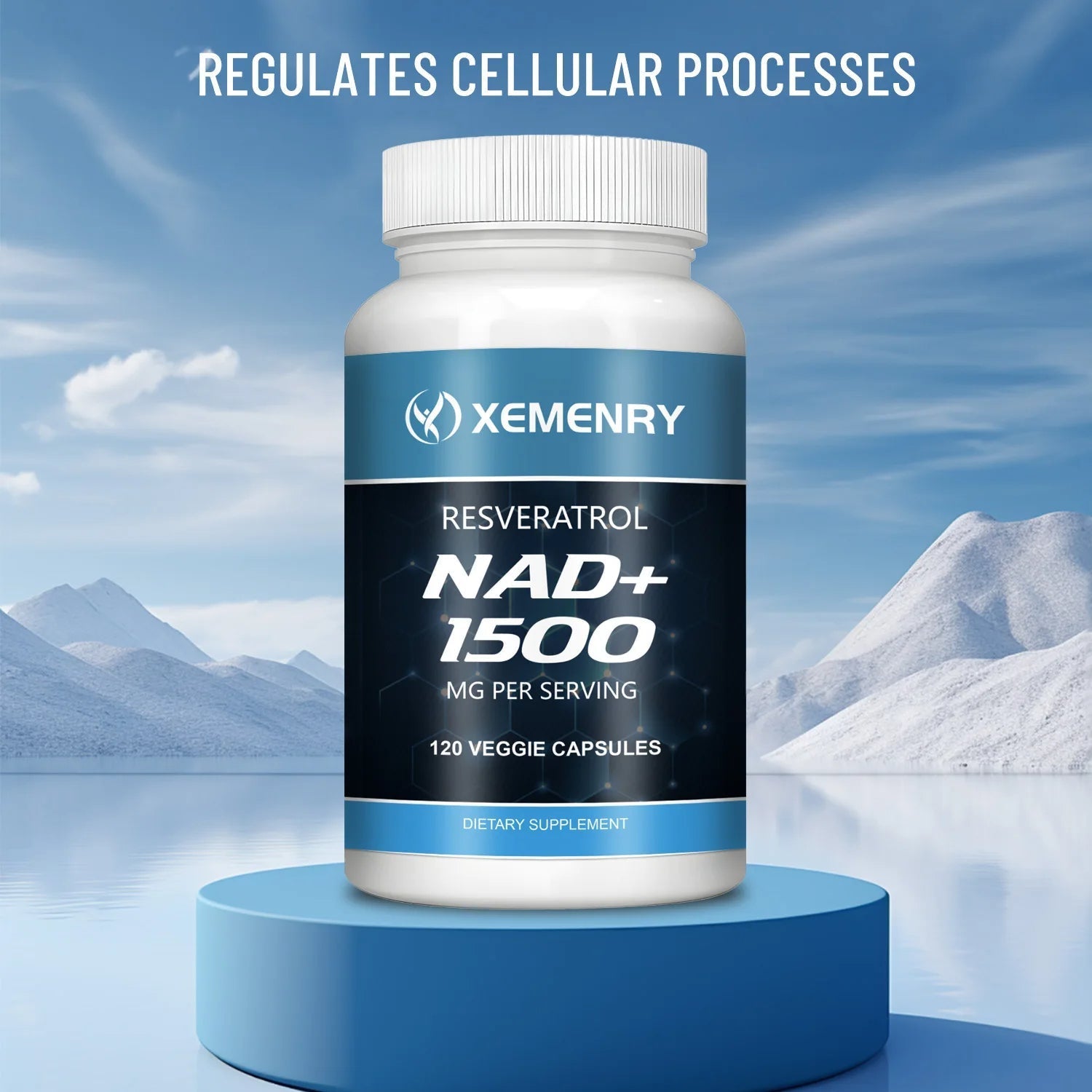 NAD+ Supplements with Resveratrol – 120 Capsules, Anti-Aging & Energy