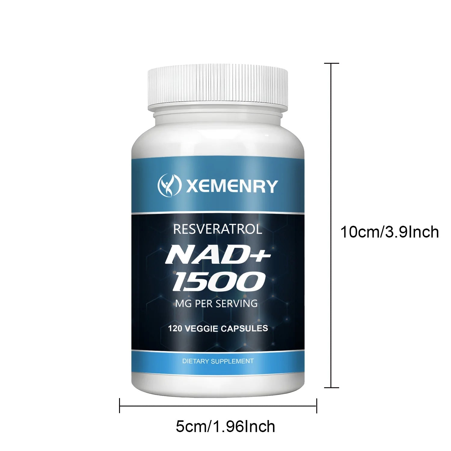 NAD+ Supplements with Resveratrol – 120 Capsules, Anti-Aging & Energy
