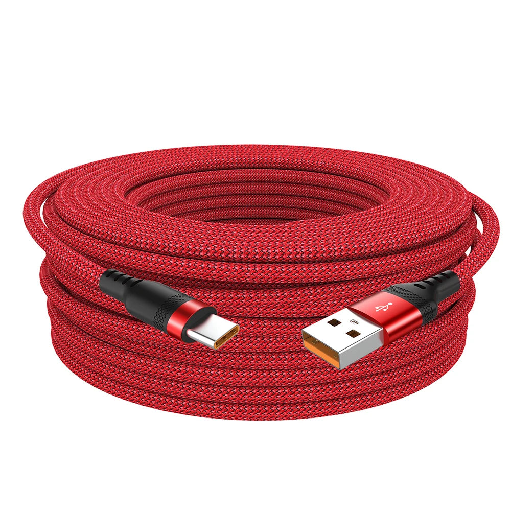 NNBILI 6 A Braided USB‑C Extension Cable, 1–8 m, 120 W