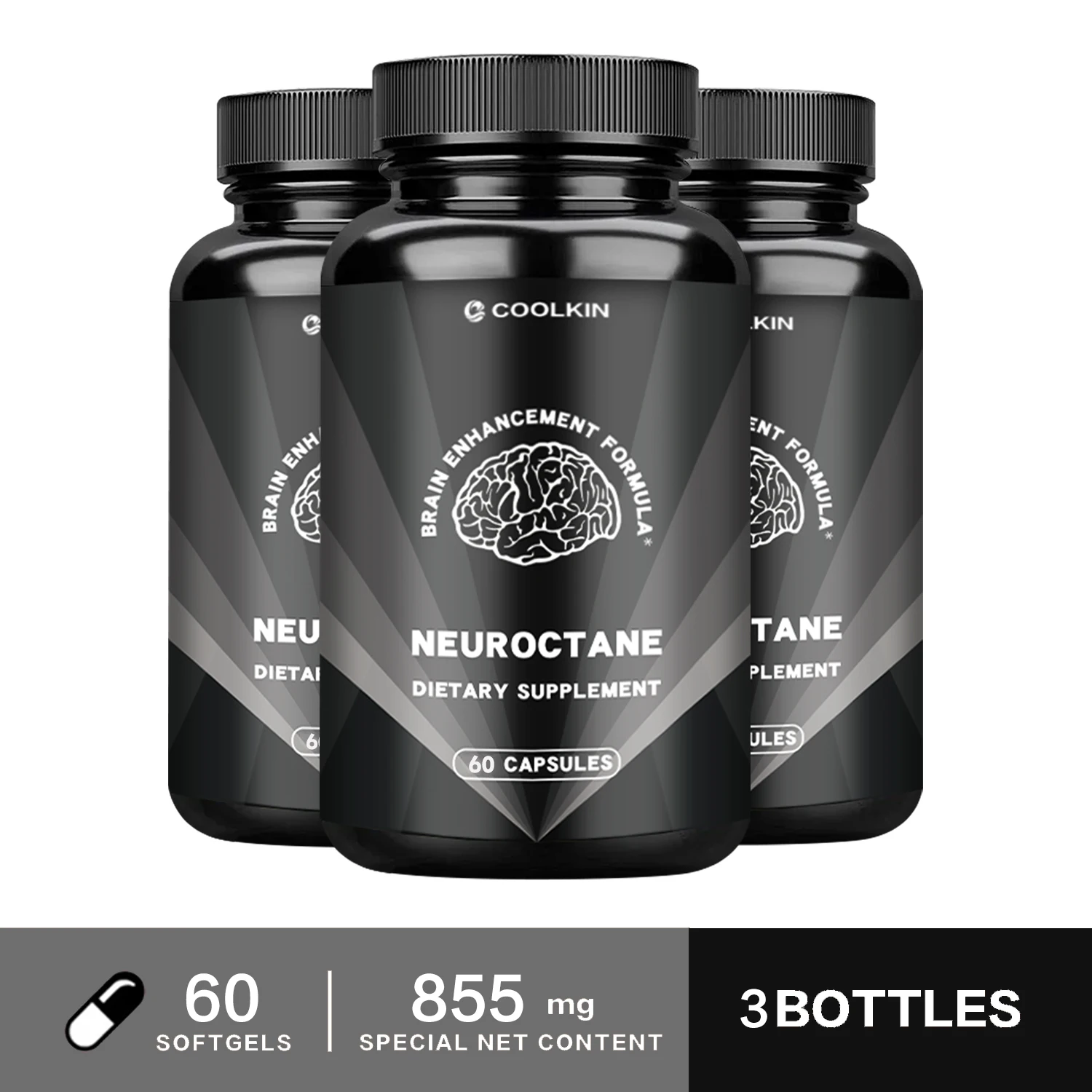 Neuroctane Brain Booster Supplement – Nootropic for Focus, Memory, Mental Clarity & Cognitive Support – Advanced Brain Health Formula for Men & Women