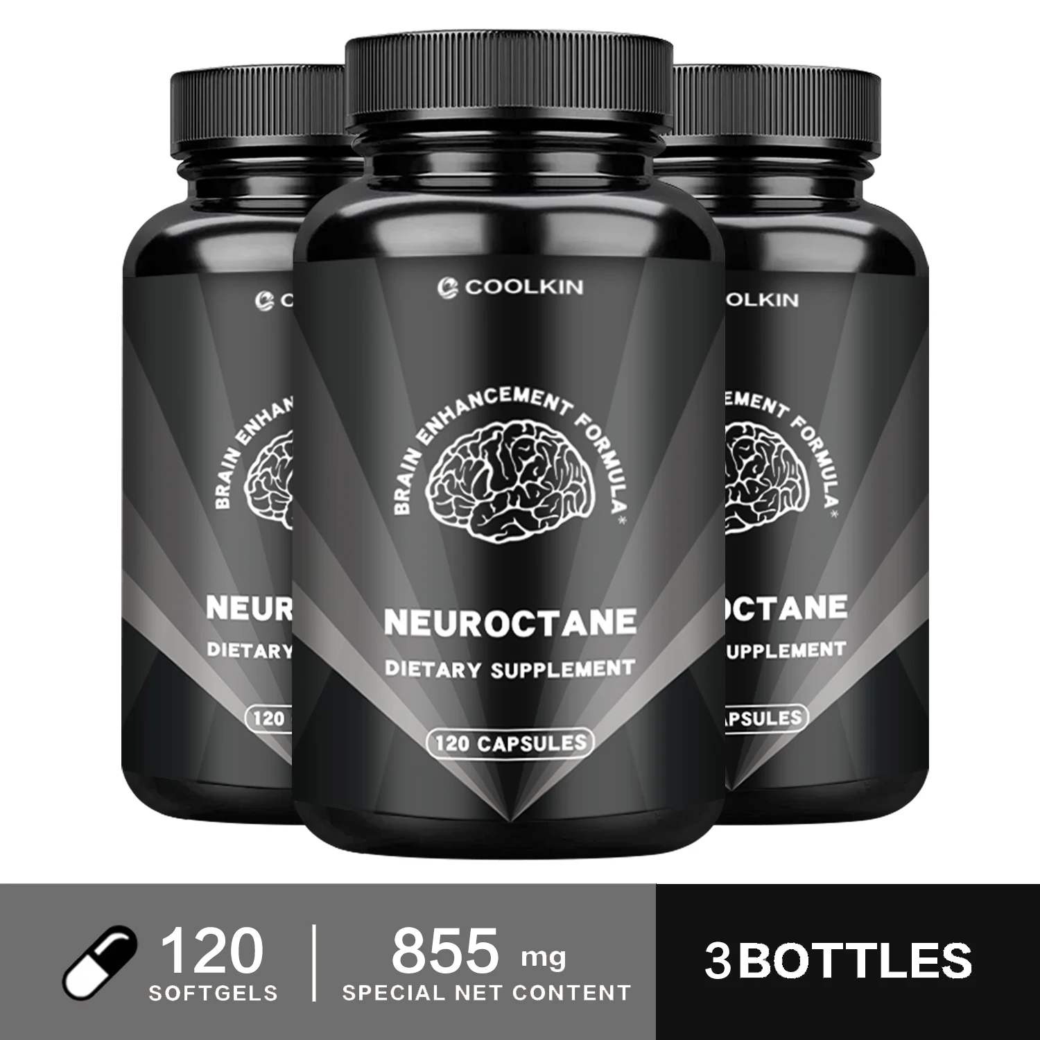 Neuroctane Brain Booster Supplement – Nootropic for Focus, Memory, Mental Clarity & Cognitive Support – Advanced Brain Health Formula for Men & Women