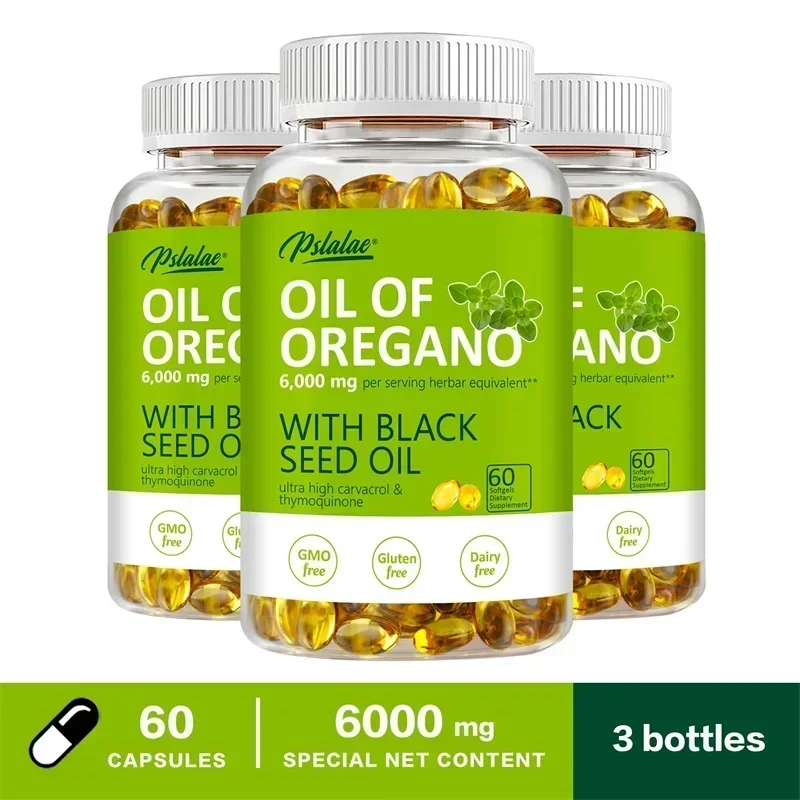 Oregano Oil Capsules – Natural Immune Support & Gut Health Booster | Antioxidant-Rich Herbal Supplement for Digestion, Inflammation & Overall Wellness