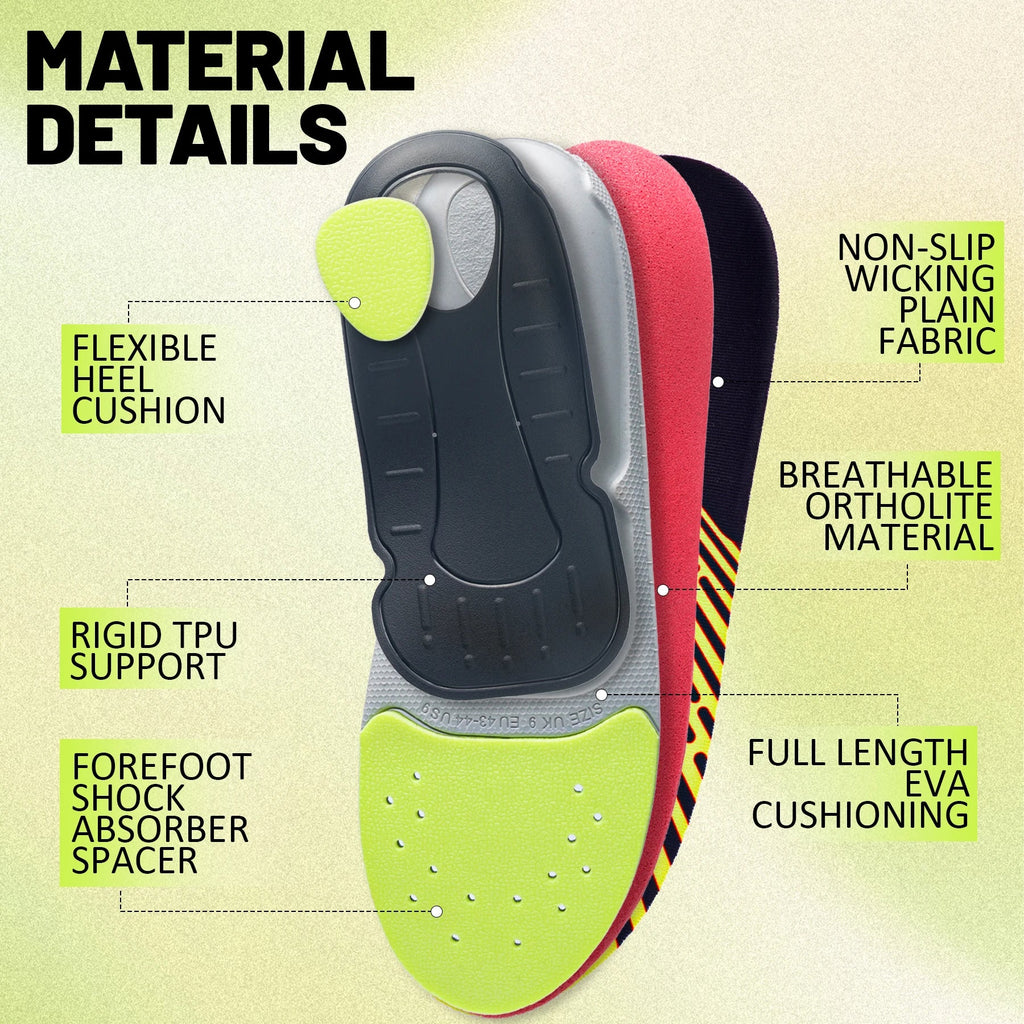 Orthopedic Arch Support Insoles – Plantar Fasciitis Relief, Flat Feet & Heel Pain Inserts for Men & Women