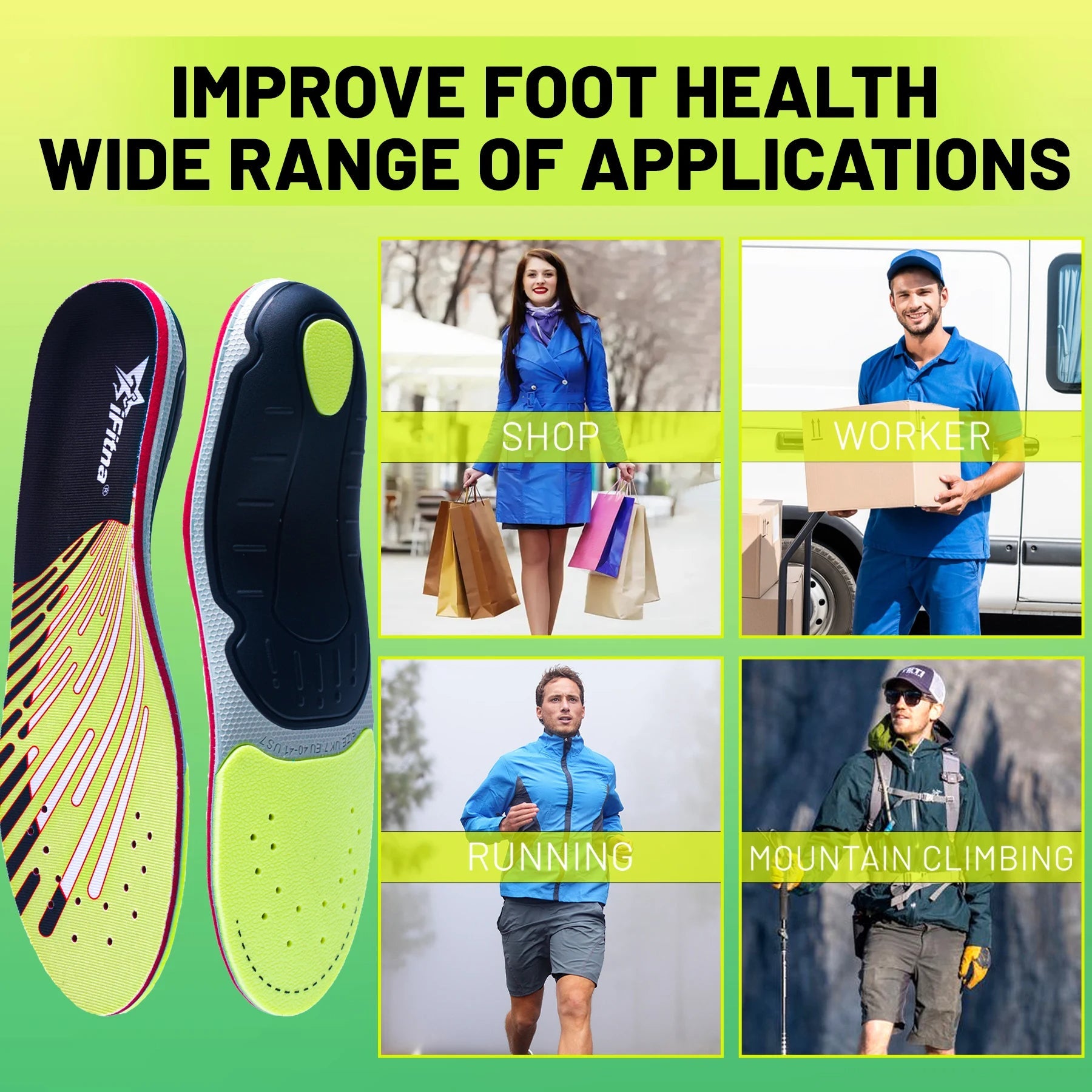 Orthopedic Arch Support Insoles – Plantar Fasciitis Relief, Flat Feet & Heel Pain Inserts for Men & Women
