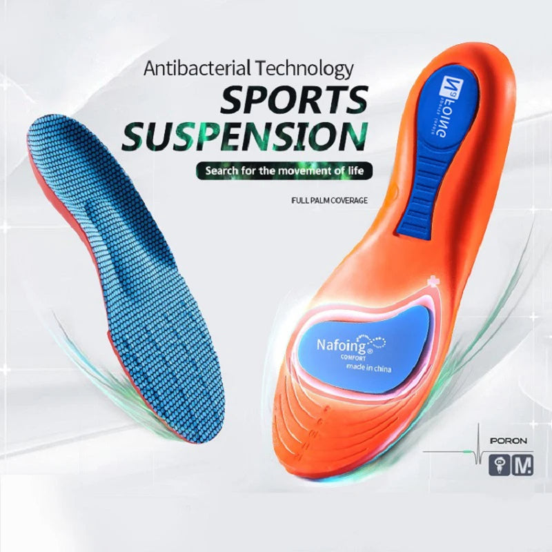Orthopedic Sport Insoles for Men & Women – EVA, Breathable, Shock Absorbing, Anti-Slip