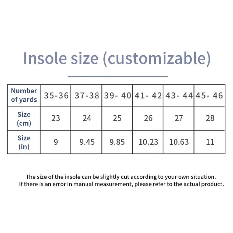 Orthopedic Sport Insoles for Men & Women – EVA, Breathable, Shock Absorbing, Anti-Slip