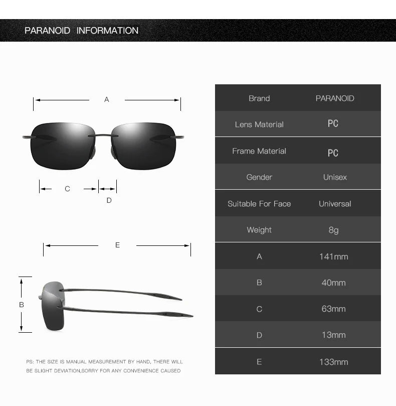 PARANOID Vintage UV400 Men’s Sunglasses – 8 Color Options
