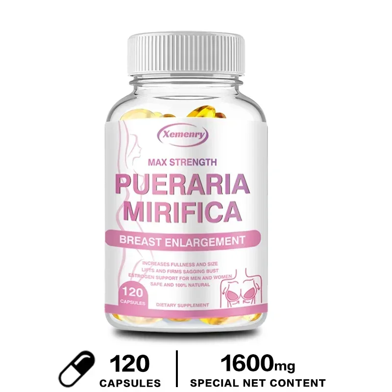 Pueraria Mirifica Breast Enhancement Supplement – Natural Estrogen Booster for Fuller, Firmer, Rounder Breasts – Hormonal Balance & Anti-Aging Support for Women