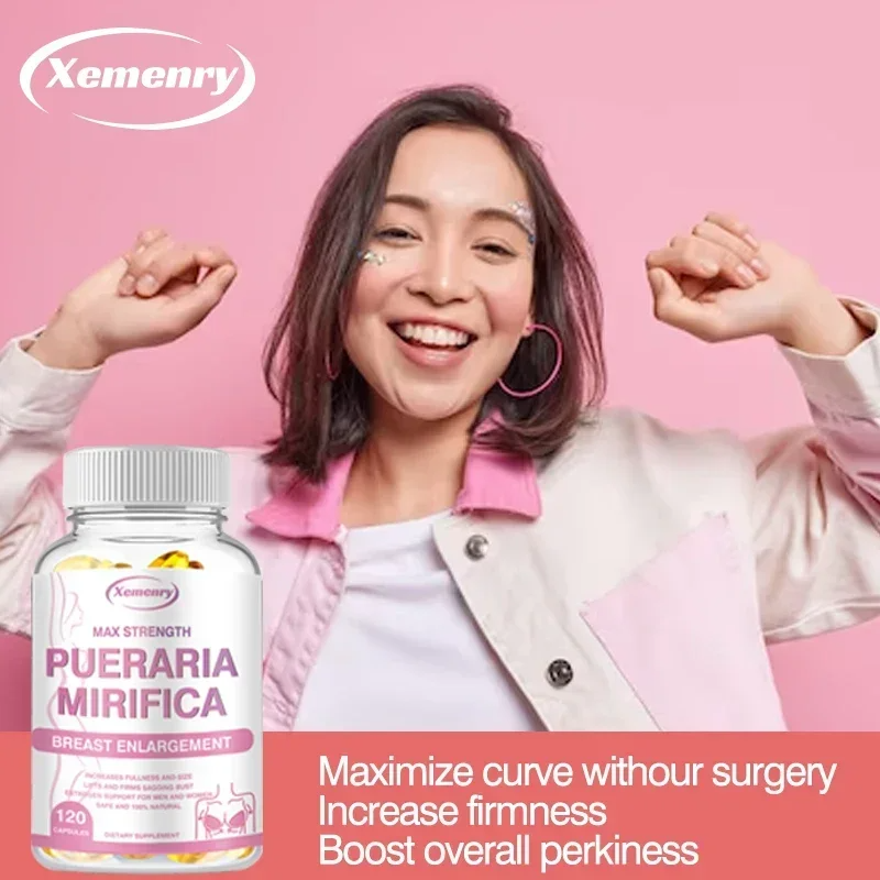 Pueraria Mirifica Breast Enhancement Supplement – Natural Estrogen Booster for Fuller, Firmer, Rounder Breasts – Hormonal Balance & Anti-Aging Support for Women
