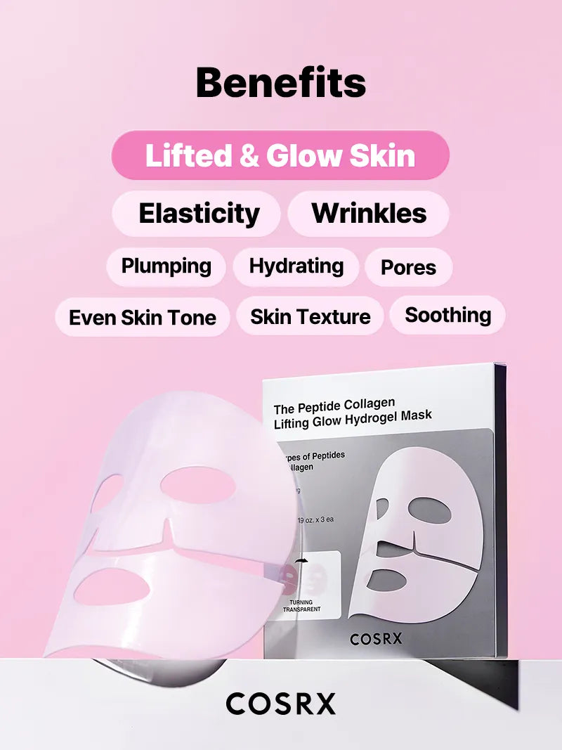 COSRX The Peptide Collagen Lifting Glow Hydrogel Mask_3ea