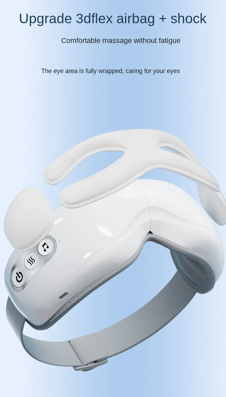 RENPHO Heated Air‑Pressure Eye Massager, Foldable Bluetooth White