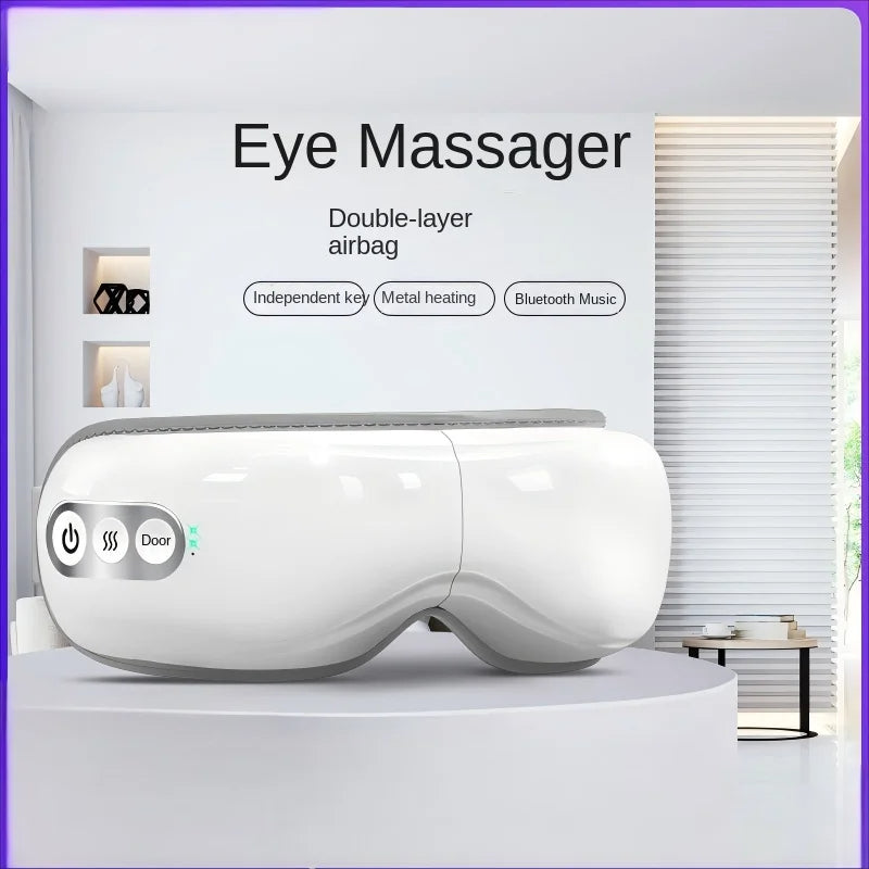 RENPHO Heated Air‑Pressure Eye Massager, Foldable Bluetooth White
