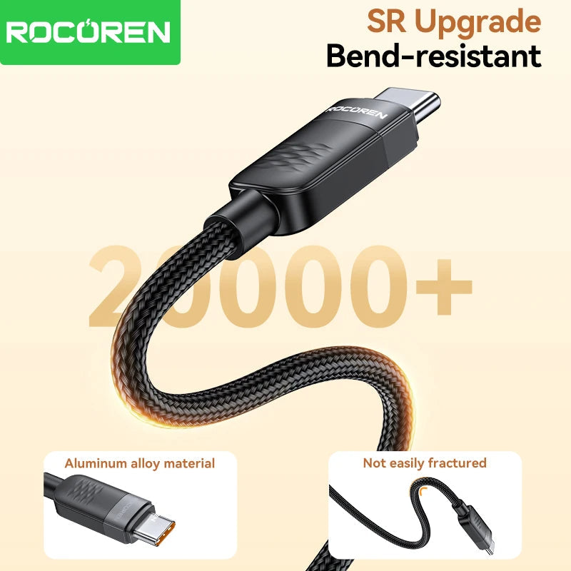 Rocoren 240W USB-C to USB-C Cable, PD 3.1 Fast Charging, 1.2m