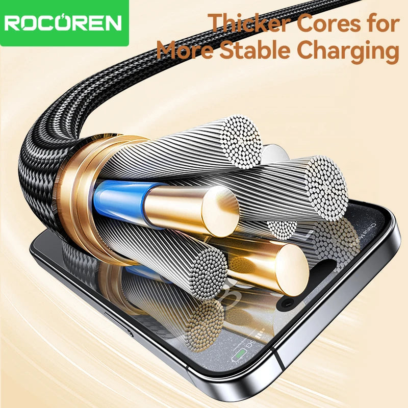 Rocoren 240W USB-C to USB-C Cable, PD 3.1 Fast Charging, 1.2m