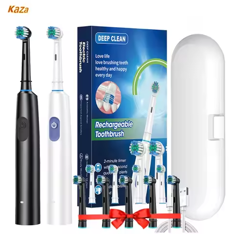 Rotating Electric Toothbrush with 6 Modes, Timer, USB Charge