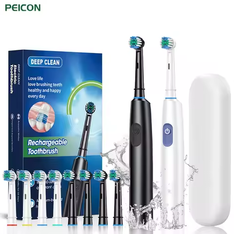 Rotating Electric Toothbrush with 6 Modes, Timer, USB Charge