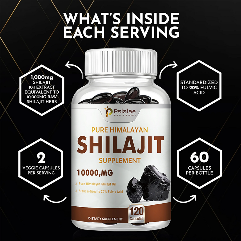 Shilajit Capsules 120ct – Natural Energy & Detox Support
