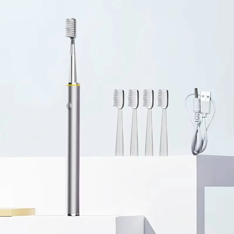 Slim Electric Toothbrush for Women, Soft DuPont Bristles, Rechargeable