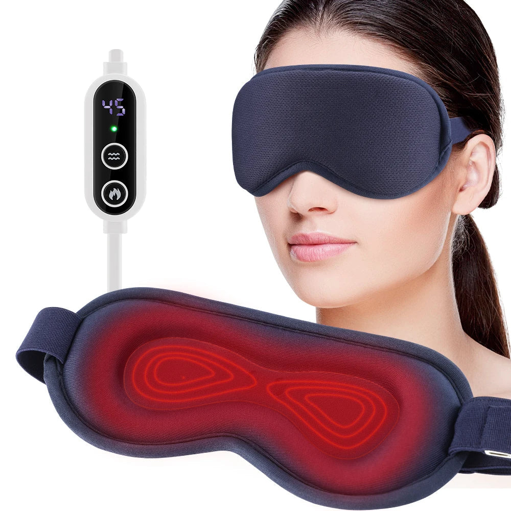 Smart Electric Steam Eye Mask – 3D Massage, Constant Heat, Timer