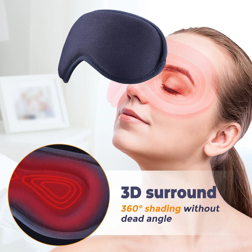 Smart Electric Steam Eye Mask – 3D Massage, Constant Heat, Timer