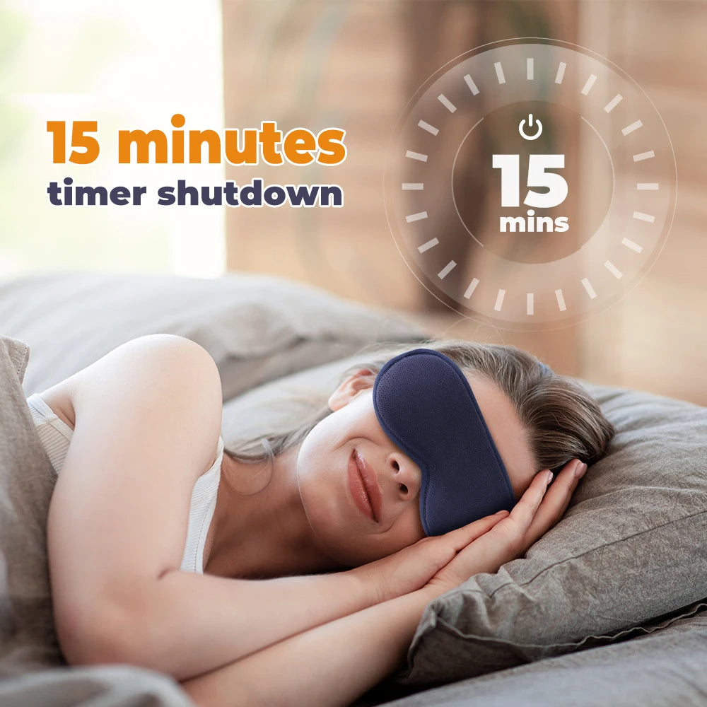 Smart Electric Steam Eye Mask – 3D Massage, Constant Heat, Timer