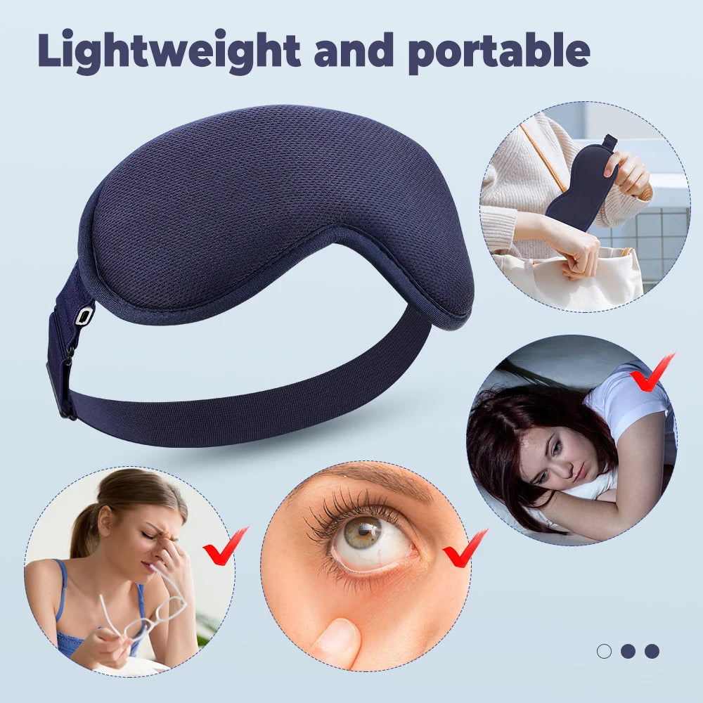 Smart Electric Steam Eye Mask – 3D Massage, Constant Heat, Timer