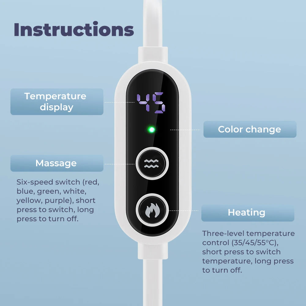 Smart Electric Steam Eye Mask – 3D Massage, Constant Heat, Timer