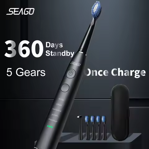 Sonic Electric Toothbrush – 5 Modes, 360‑Day Battery