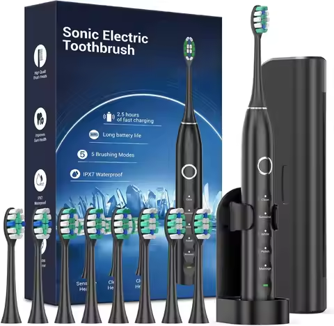 Sonic Electric Toothbrush – 5 Modes, 360‑Day Battery