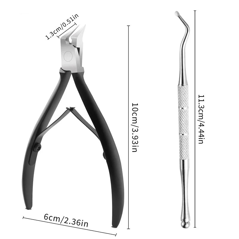 Stainless Steel Ingrown Toenail Clipper, Heavy-Duty Nail Nipper for Thick Nails
